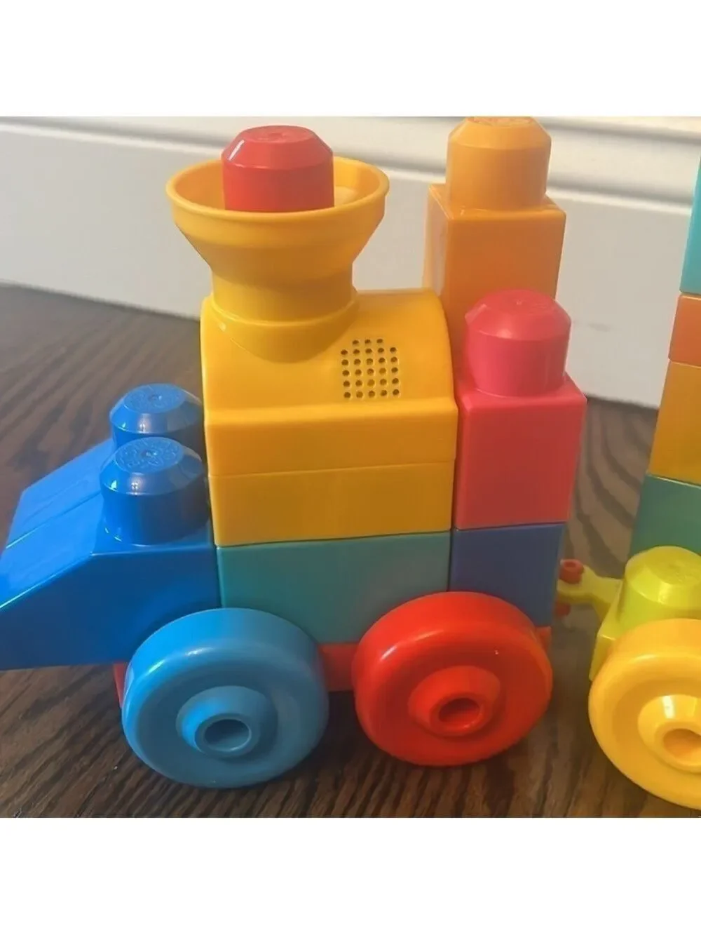 Mega Bloks First Builders ABC Musical Train 100+ Pieces Big Building Blocks Toy